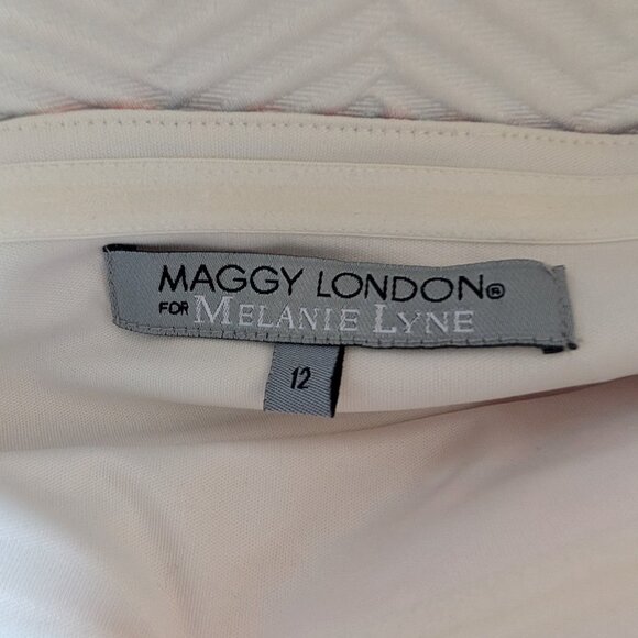 Maggy London Melanie Lyne Off The Shoulder Scuba Midi Dress Size 12 Bodycon - Picture 3 of 12